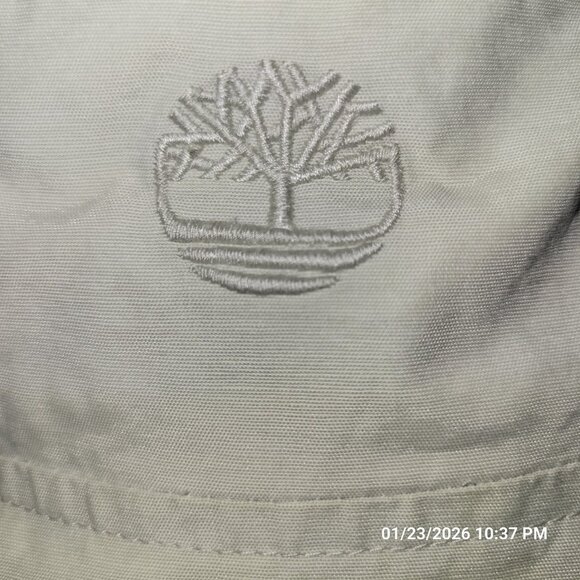 Timberland Jacket Mens Large  Khaki Cotton blend Vintage HO9 F Concealed Pocket - Picture 7 of 10